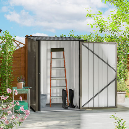 Outsunny Cobertizo De Jardín De Exterior 0,92 M² 100x103x160 Cm Marrón_1