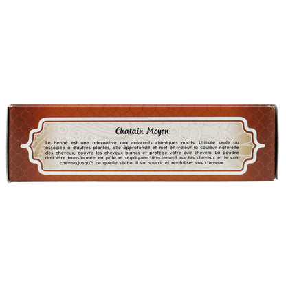 Tinte Henna Castañao medio en polvo Radhe Shyam 100 g