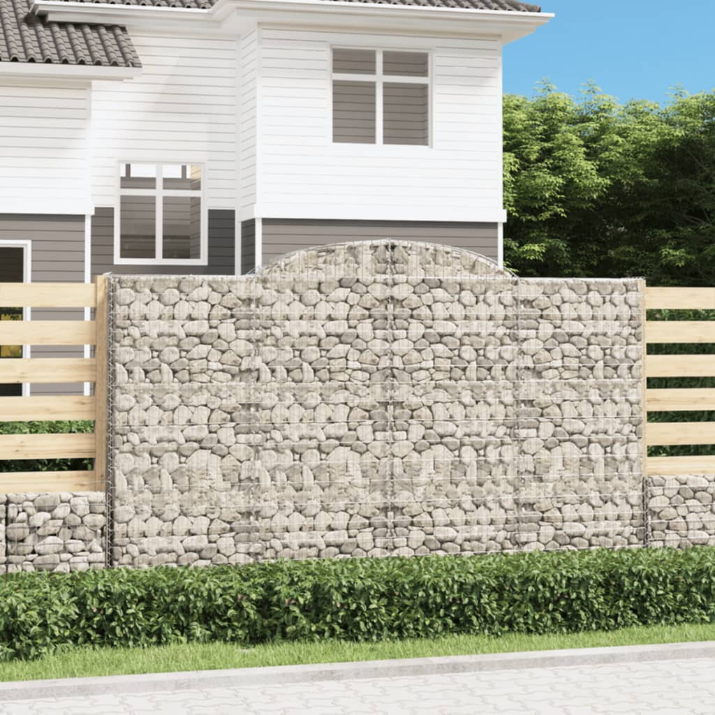 Cestas De Gaviones 2 Uds Forma De Arco Hierro 300x30x180/200 Cm_1