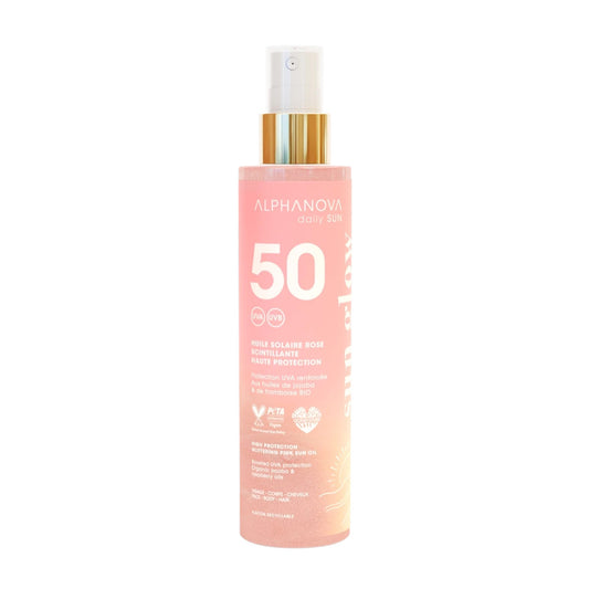 Daily sun aceite solar brillante spf50 Alphanova 125 ml