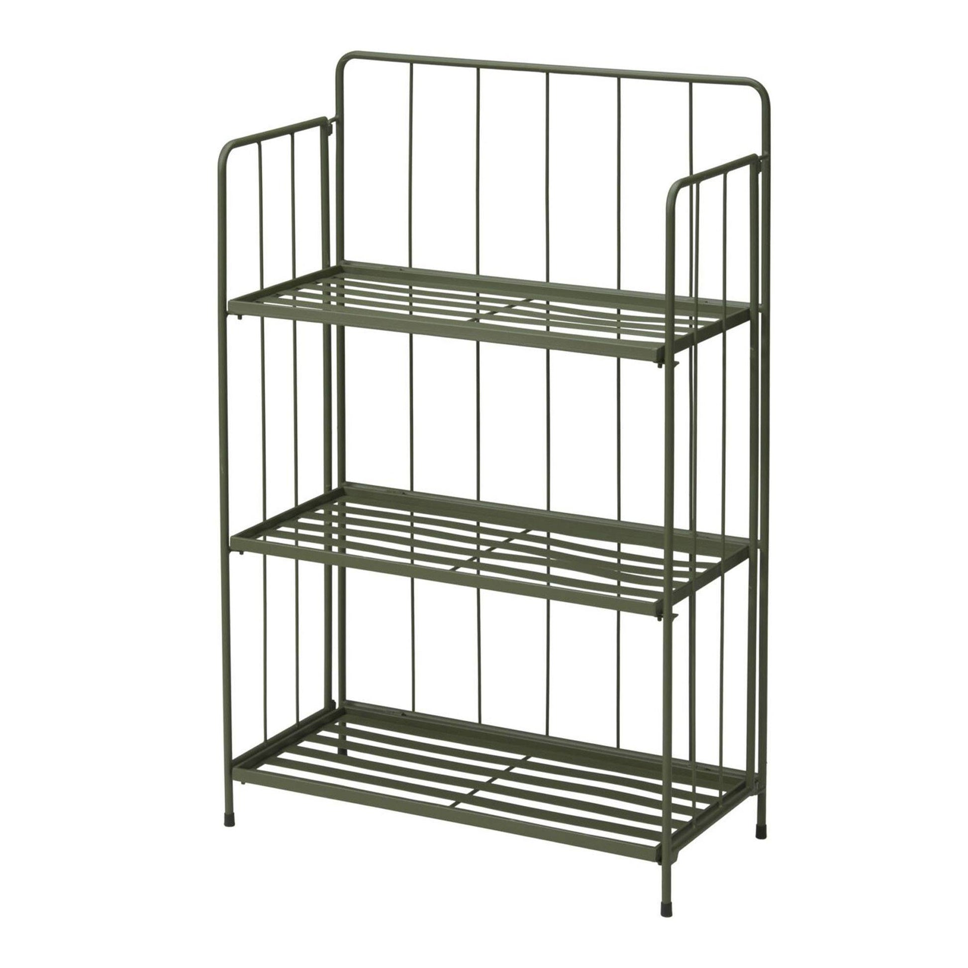 Well Home - Jardinera 3 Niveles Metal Verde Diseño Plegable H.90cm.