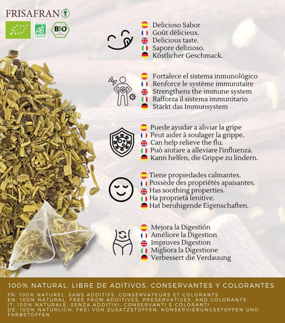 Infusión De Regaliz Digestiva Ecológica En Pirámides | Calidad | Frisafran 60 Uds_2
