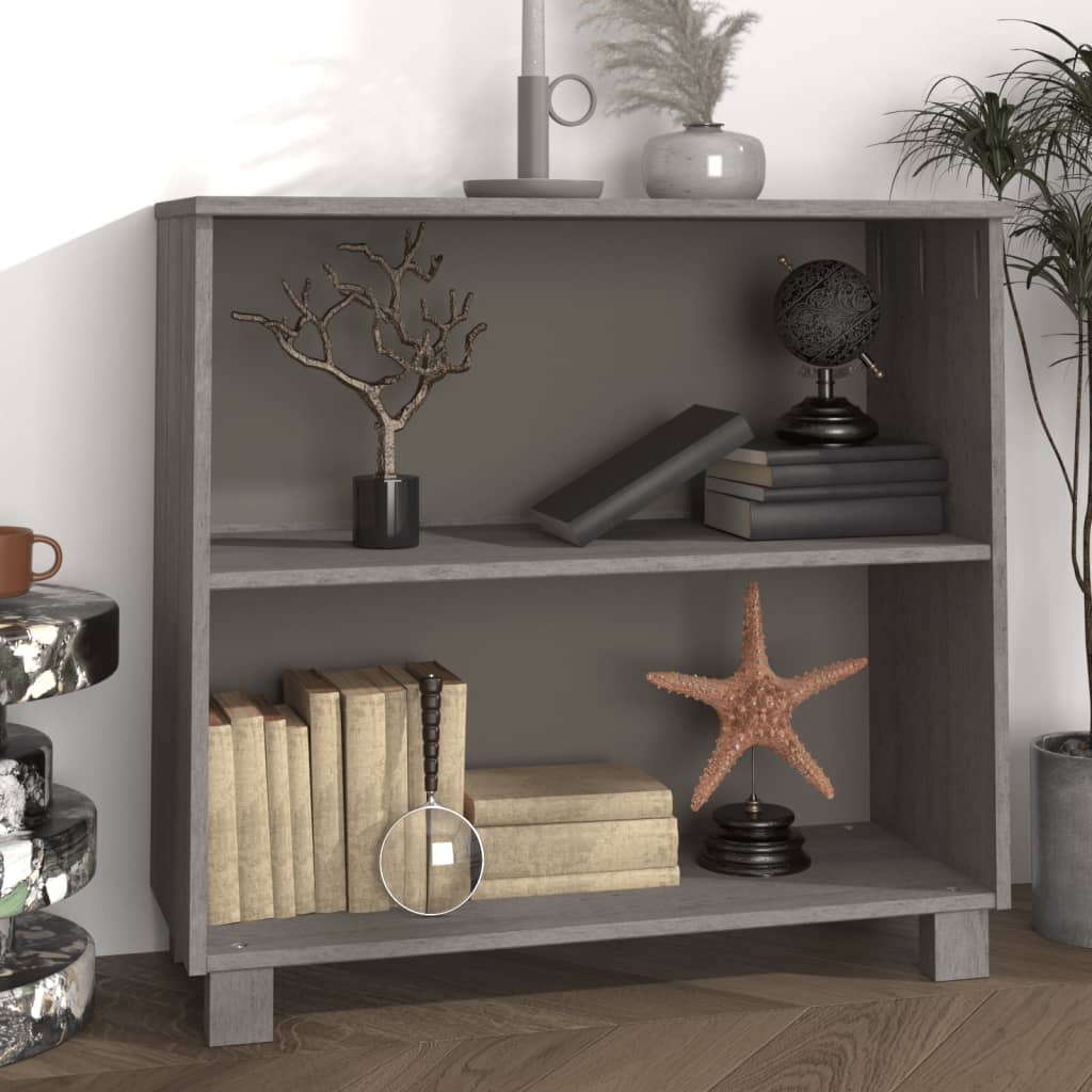 Aparador Hamar Madera Maciza De Pino Gris Claro 85x35x80 Cm / Vetonek_0