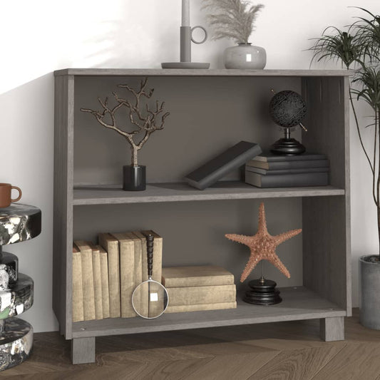 Aparador Hamar Madera Maciza De Pino Gris Claro 85x35x80 Cm / Vetonek_0