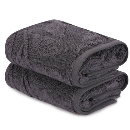 Juego De Toallas De Mano (2 Piezas) Gris Oscuro_0
