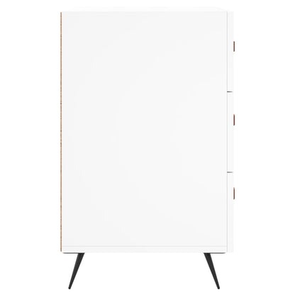 Mesita De Noche Madera De Ingeniería Blanco 40x40x66 Cm_4