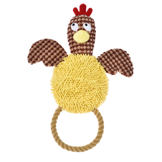 Juguete De Peluche Para Perro Wuapu Multitexturas, Diseño Gallo De 25 X 36cm Con Sonido_0