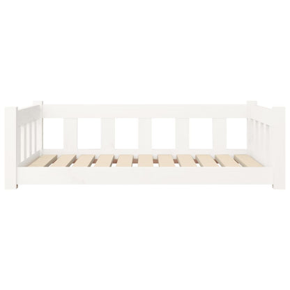 Cama Para Perros Madera Maciza De Pino Blanco 95,5x65,5x28 Cm / Vetonek_5