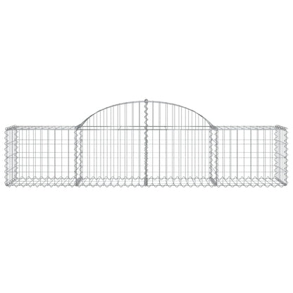 Cestas De Gaviones 13 Uds Forma De Arco Hierro 200x50x40/60 Cm_3