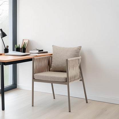 Silla Macka Beige Para Exterior - Estilo Contemporáneo 65x65x140cm - Well Home_2