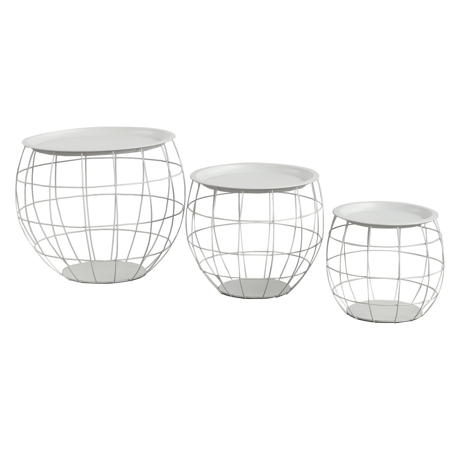 Kit 3 Mesitas De Centro Redondas Baloon Thinia Home_0