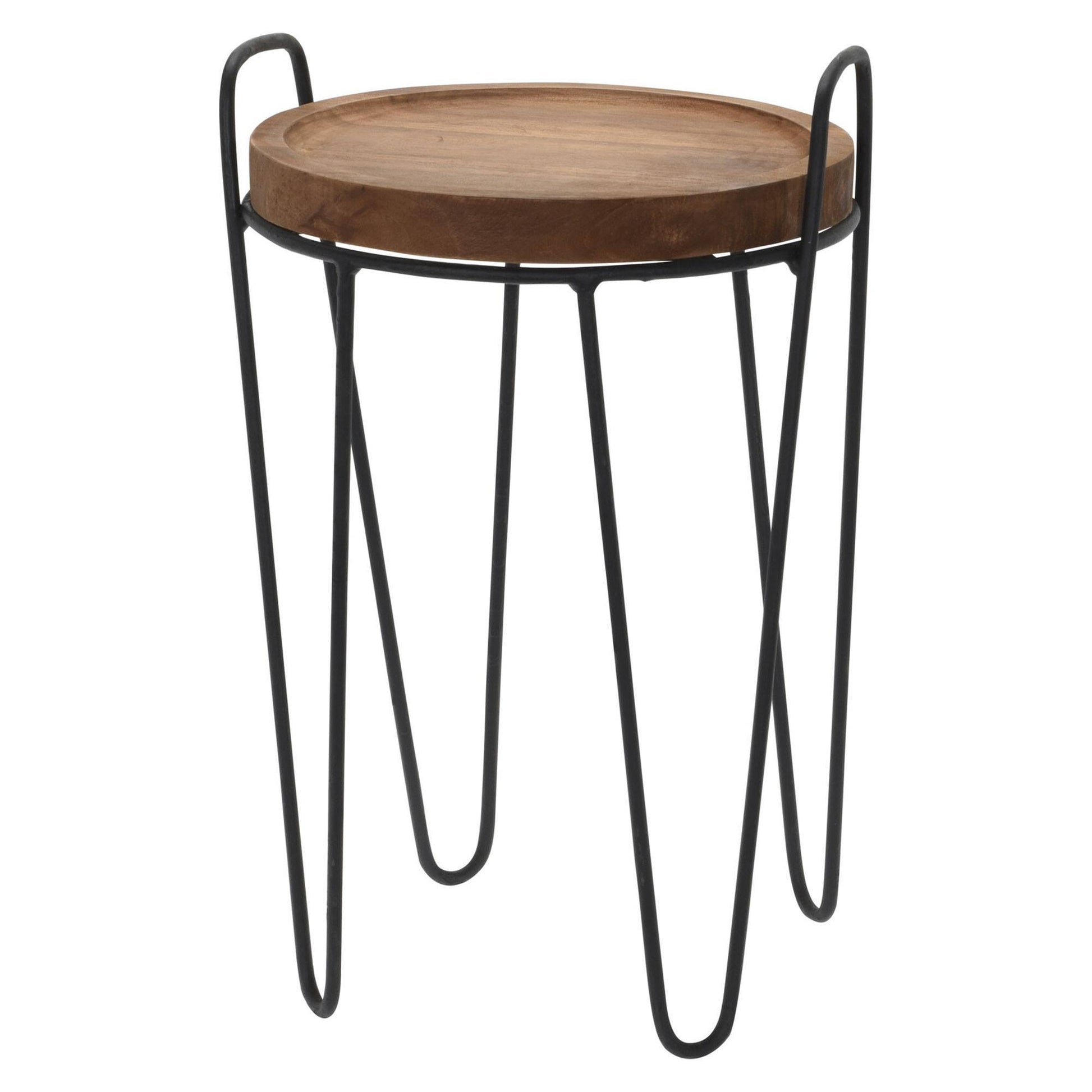 Well Home Juego De 2 Mesas Centro Color Natural Ø28ø38cm