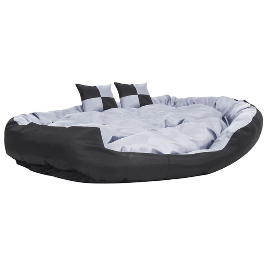 Vidaxl Cojín Para Perro Reversible Y Lavable Gris Y Negro 150x120x25 Cm_0