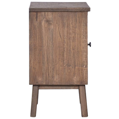Mesita De Noche De Madera Maciza De Teca 40x30x53 Cm_2
