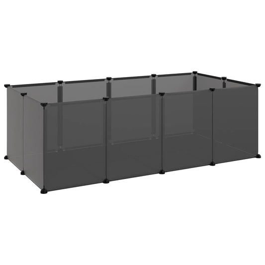 Vidaxl Jaula Para Animales Pequeños Negro Pp Y Acero 144x74x46,5 Cm_0
