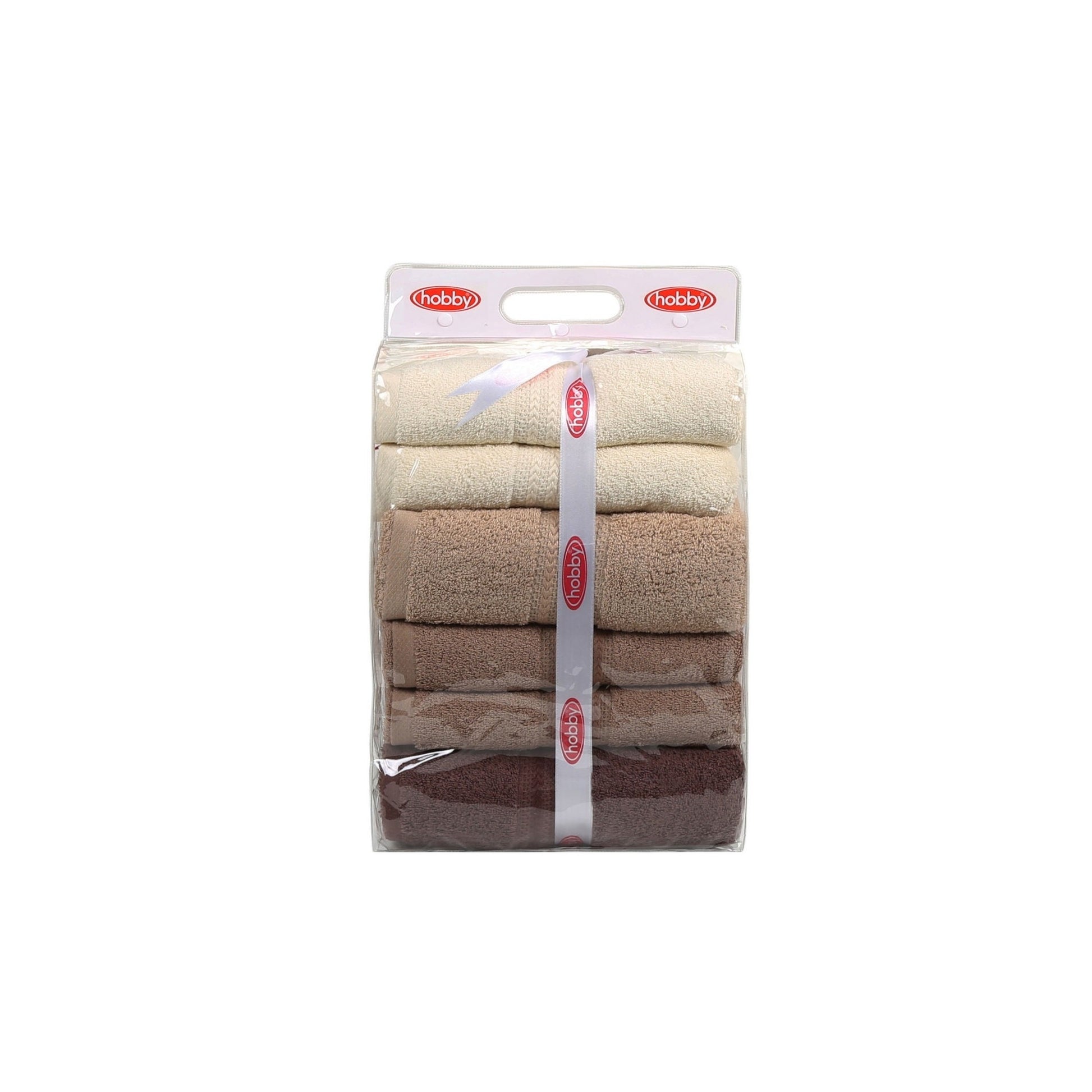 Juego De Toallas De Baño (4 Piezas) Crema, Beige Y Marrón_3