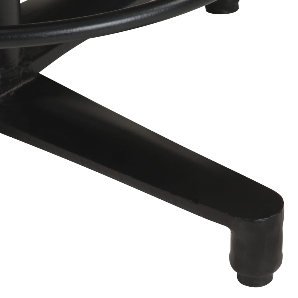 Taburetes De Barra De Cocina 2 Unidades Cuero Auténtico 66 Cm_4