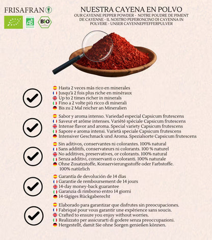Cayena En Polvo Ecológica - Calidad Y Sabor | Frisafran 40 G_5