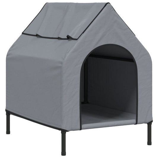 Vidaxl Casa Para Perros Tela Oxford Y Acero Gris Claro_0