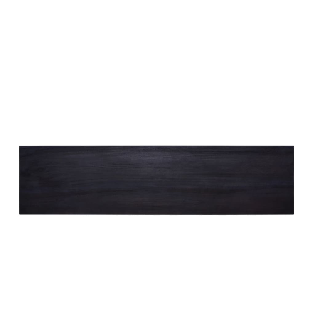 Mesa Consola De Madera Maciza De Caoba Negra 120x30x75 Cm_2
