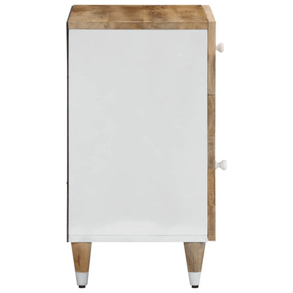 Mesita De Noche Madera Maciza De Mango 50x33x60 Cm_2