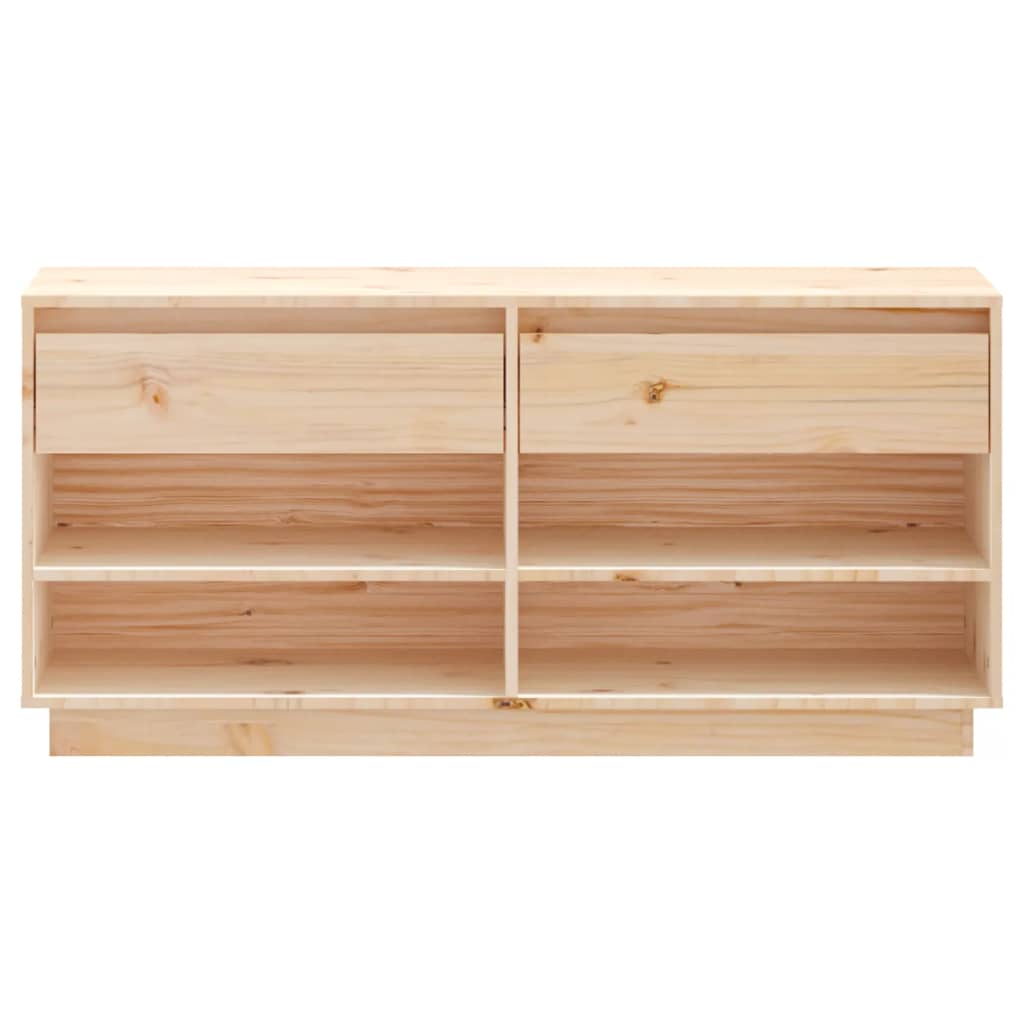 Mueble Zapatero De Madera Maciza De Pino 110x34x52 Cm / Vetonek_1