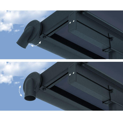 Pérgola adosada Olympia 425x294 gris