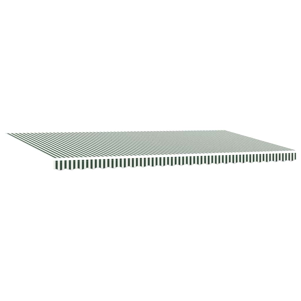 Toldo Retráctil Verde Y Blanco 600 X 300 Cm Tela Y Aluminio_5