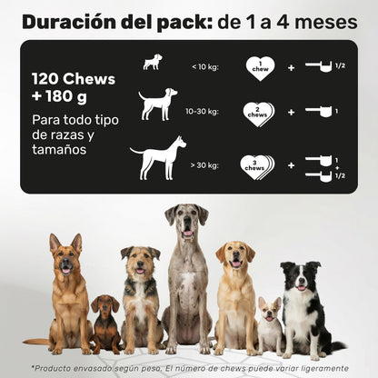 Pack Calmante + Polvo Dental Para Perros. Suplementos Mascotas. 120 Masticables Y 180 G. Natuva Pets_4