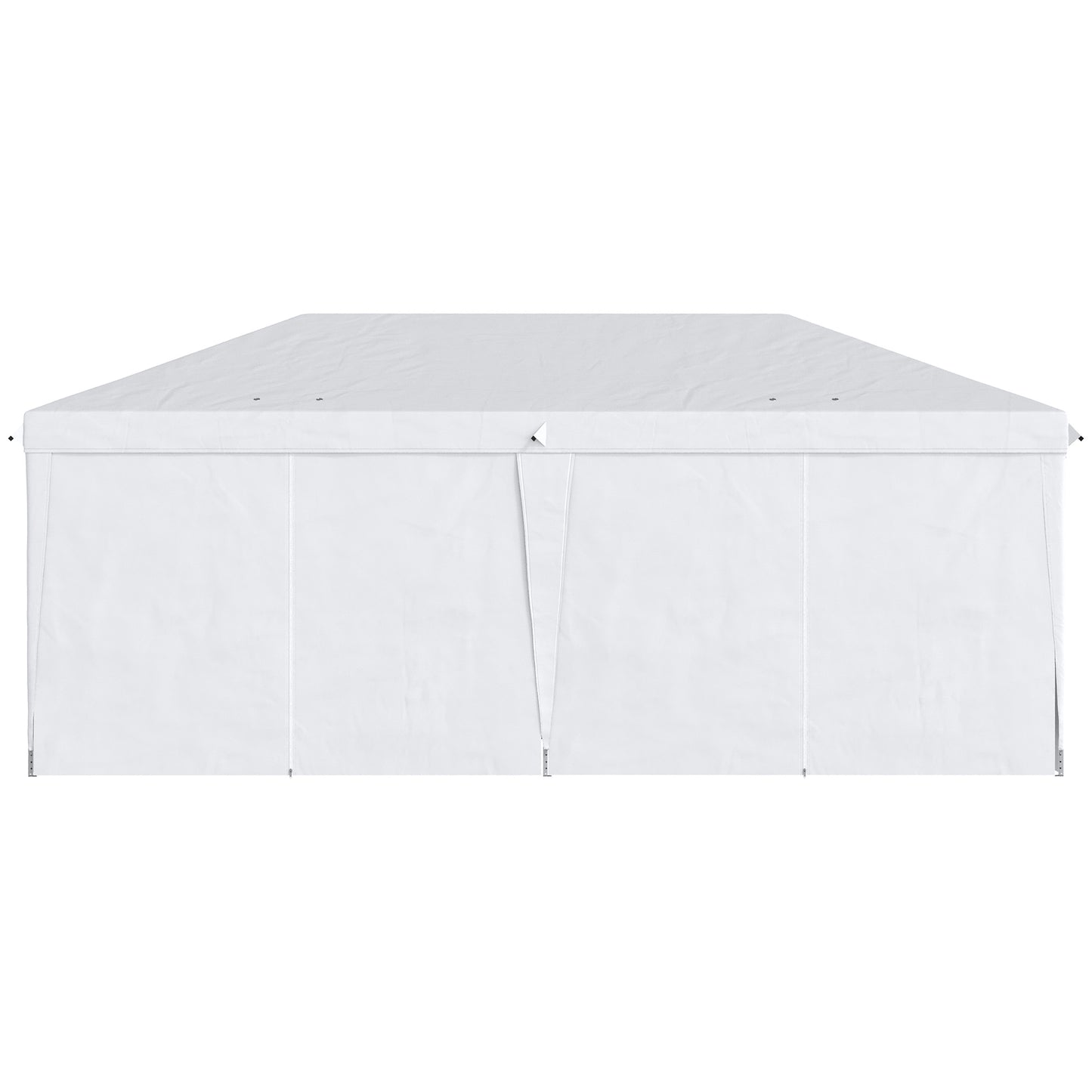 Outsunny Carpa Plegable 5,85x2,95x2,7 M Con 4 Paneles 4 Ventanas Blanco_4