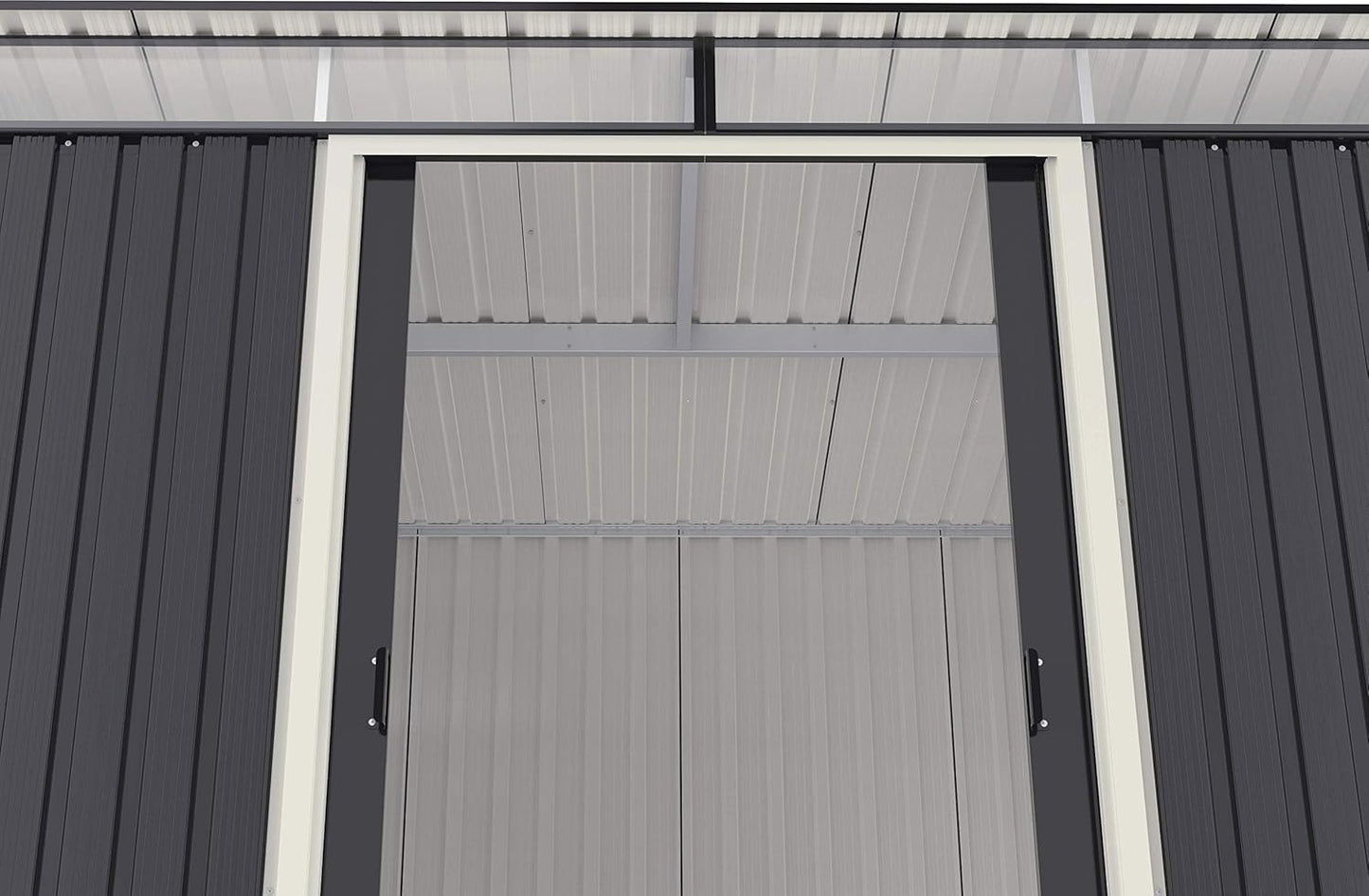 Duramax - Caseta Jardín - Top Shed Pentroof 8x6 - Metal - Color Gris Antracita_4