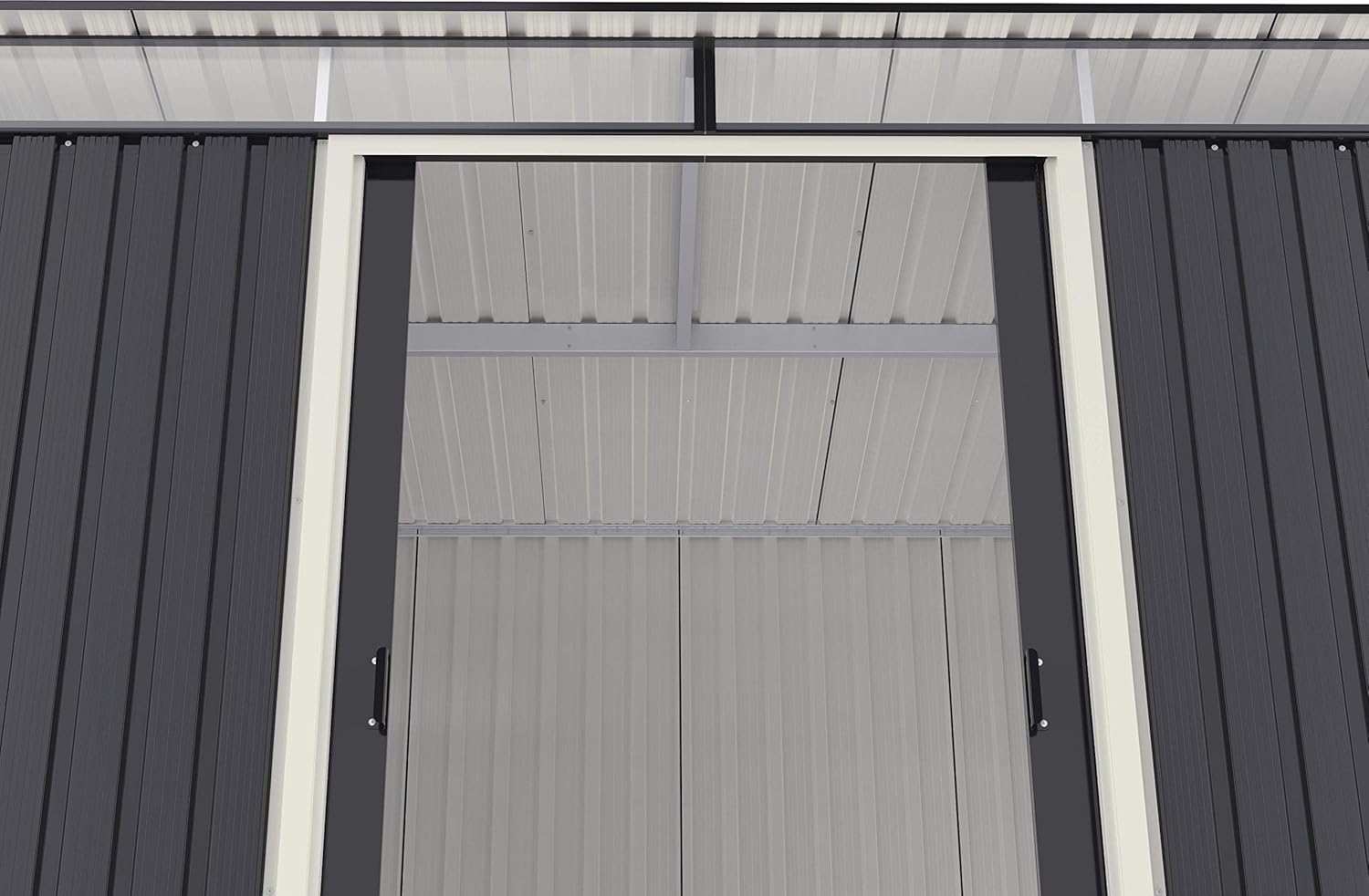 Duramax - Caseta Jardín - Top Shed Pentroof 8x6 - Metal - Color Gris Antracita_4