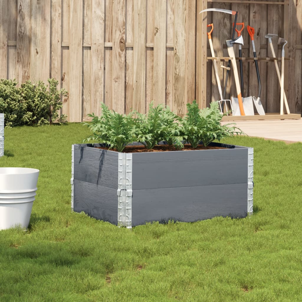 Jardinera De Madera Maciza De Pino Gris 80x60 Cm_1