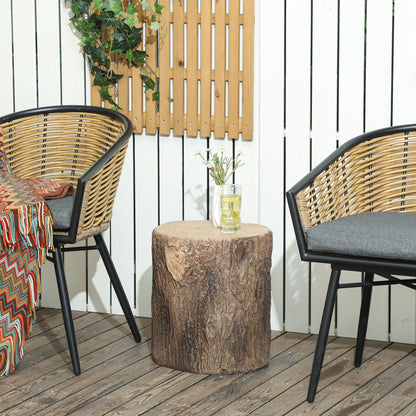Outsunny Tronco Decorativo Multifucional Ø38x42cm Para Jardín Terraza O Interior_1