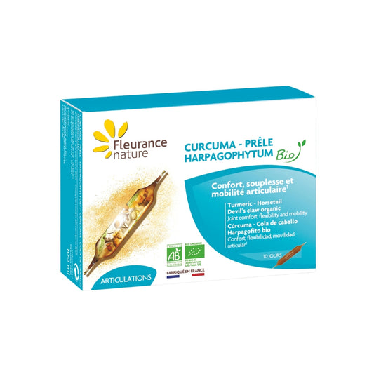 Cúrcuma Harpagófito Cola De Caballo Eco Fleurance Nature 10 Ampollas_0
