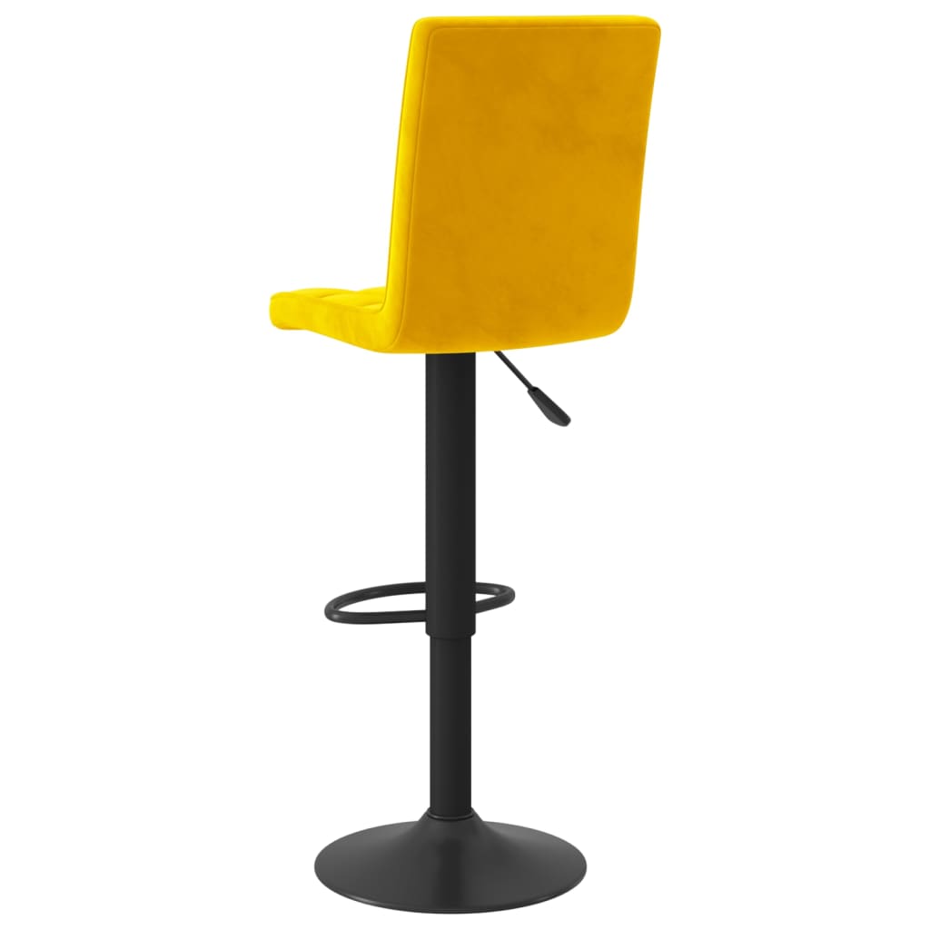 Taburetes De Cocina 2 Unidades Terciopelo Amarillo Mostaza_4