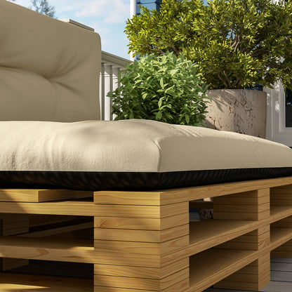 Outsunny Cojines Para Palets 2-piezas Set De Tela Resistente Impermeable Beige_4