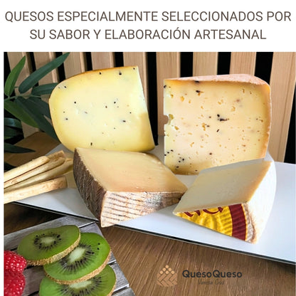 Quesoqueso® Caja De Quesos | Queso Manchego, Payoyo, Mahon Y Castellano Con Trufa | Regalo Pareja "díselo Con Quesos"_3
