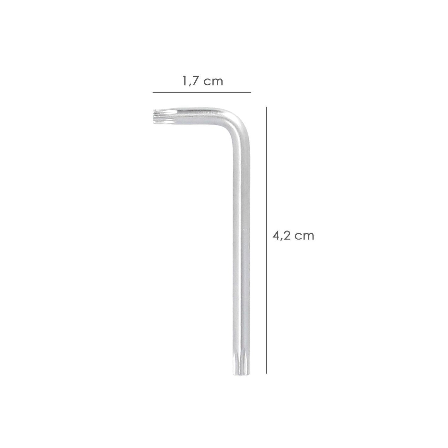 Llave Torx Inviolable Standar Acero Cromo Vanadio Profesional T10 Mm. Llave Estrella, Llave Allen Estrella