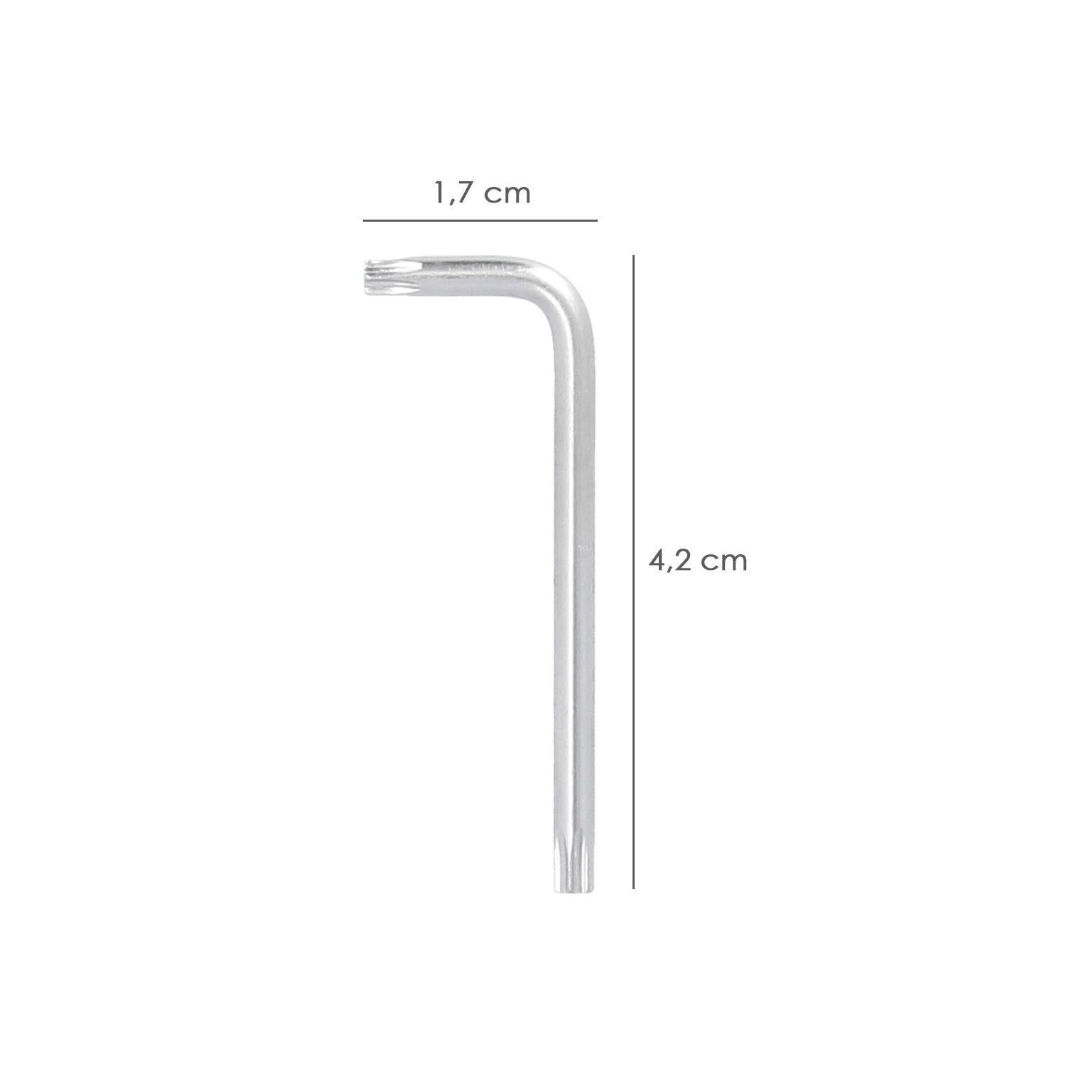 Llave Torx Inviolable Standar Acero Cromo Vanadio Profesional T10 Mm. Llave Estrella, Llave Allen Estrella