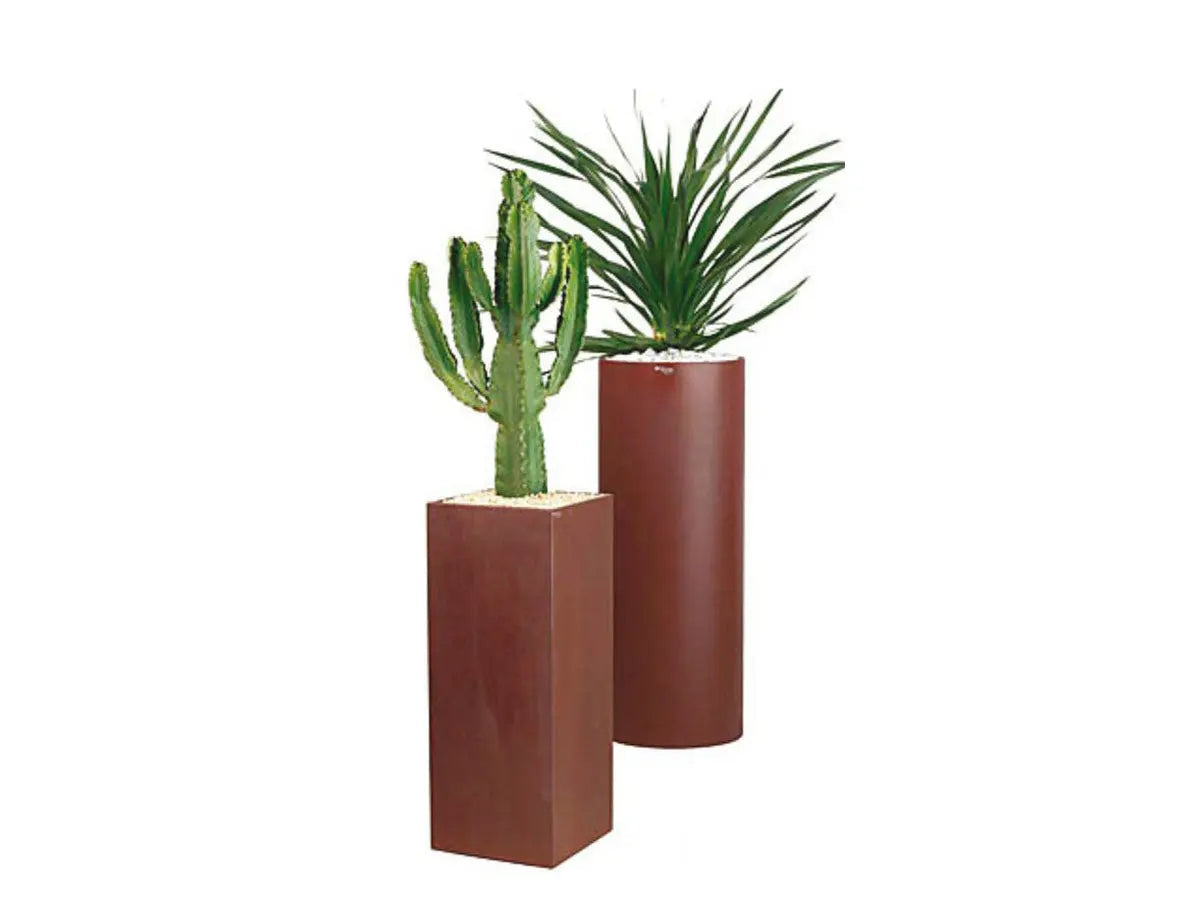 Jardinera Alta Acero Corten / Unidad / 40x40x100 Cm / Pirámide_1
