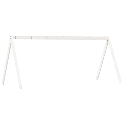 Techo De Cama Infantil Madera Maciza Blanco 209x85,5x88 Cm_5