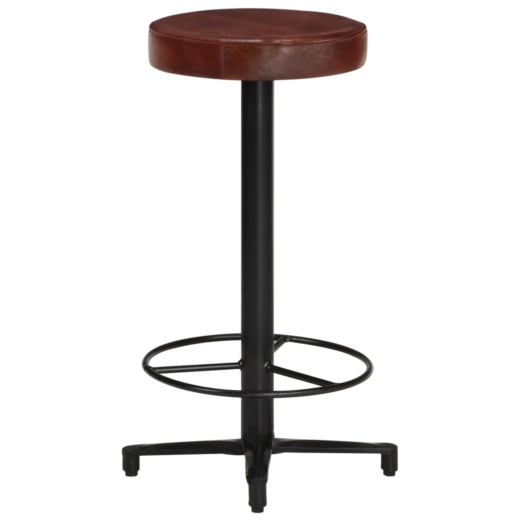 Taburetes De Barra De Cocina 2 Unidades Cuero Auténtico 66 Cm_1
