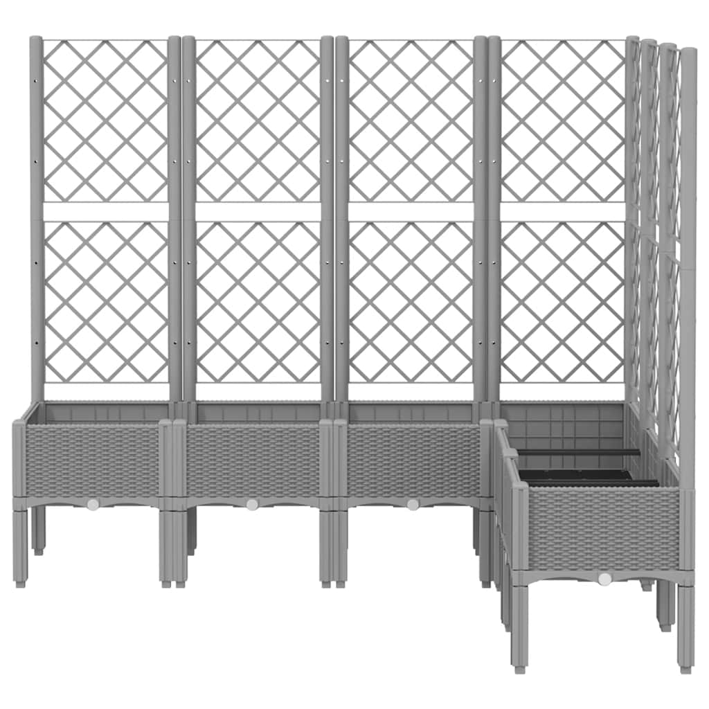 Jardinera Con Enrejado Pp Gris Claro 160x120x142 Cm_2
