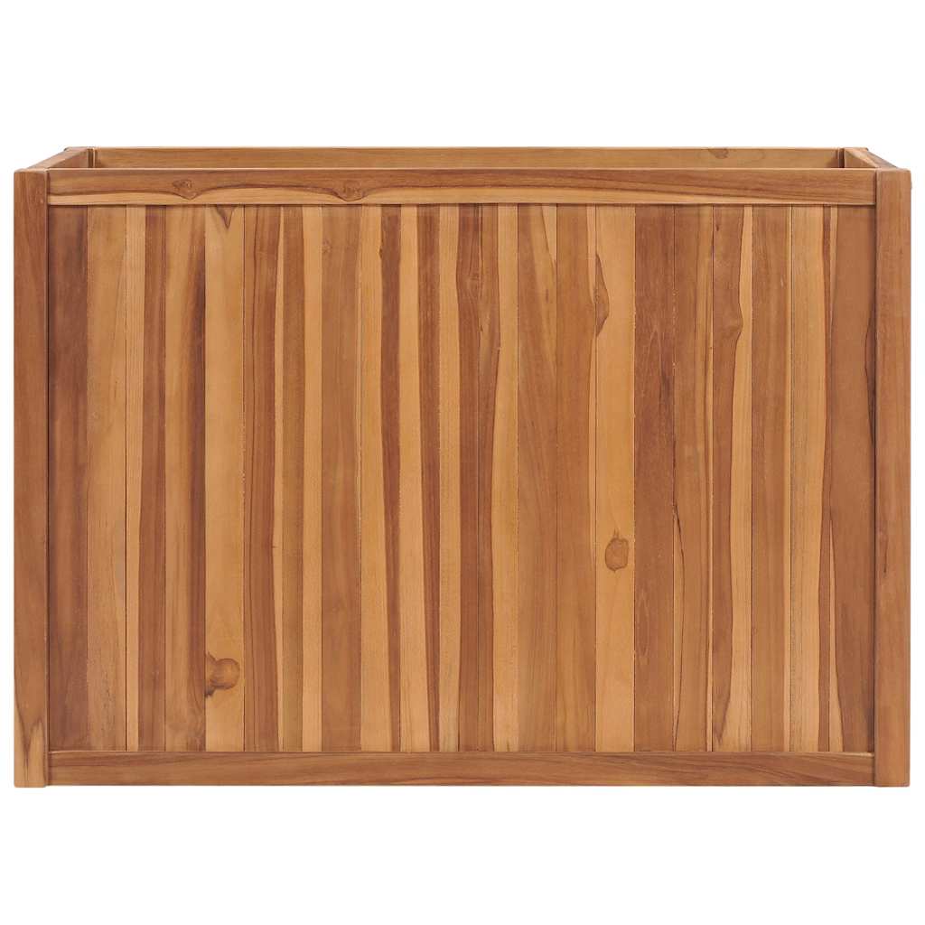 Arriate Elevado Madera Maciza De Teca 100x50x70 Cm_0