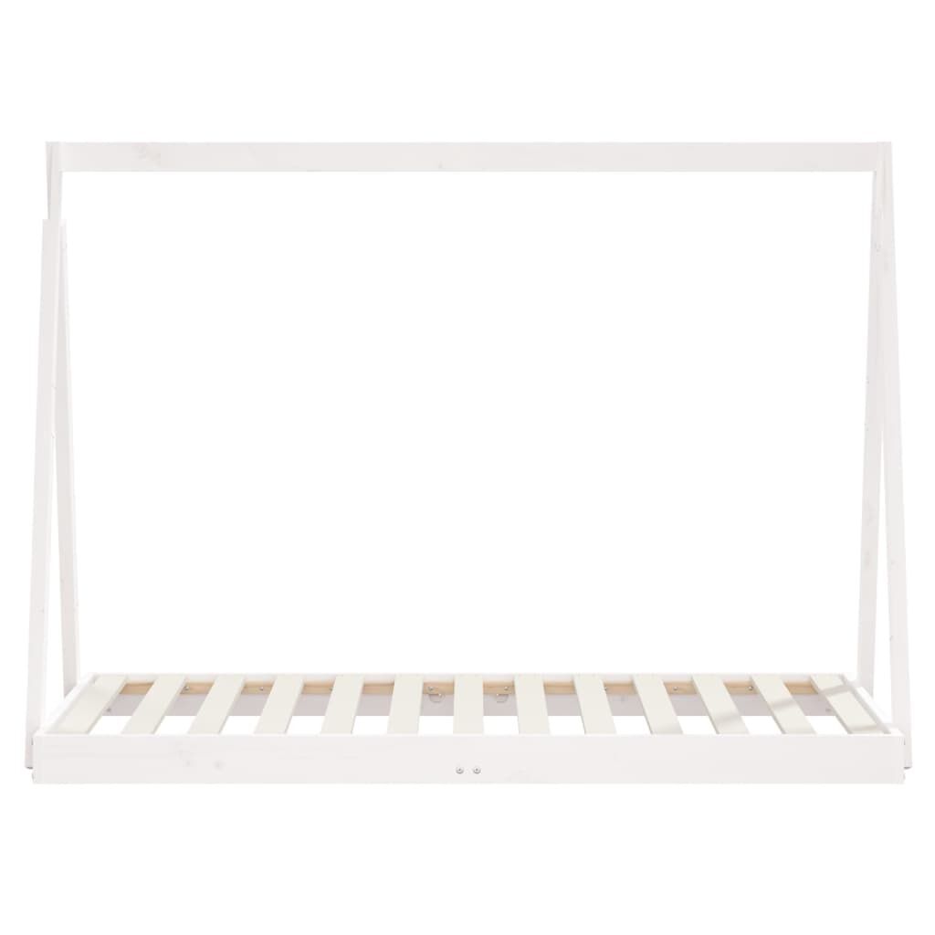 Vidaxl Estructura De Cama Para Niños Madera De Pino Blanco 80x160 Cm_3