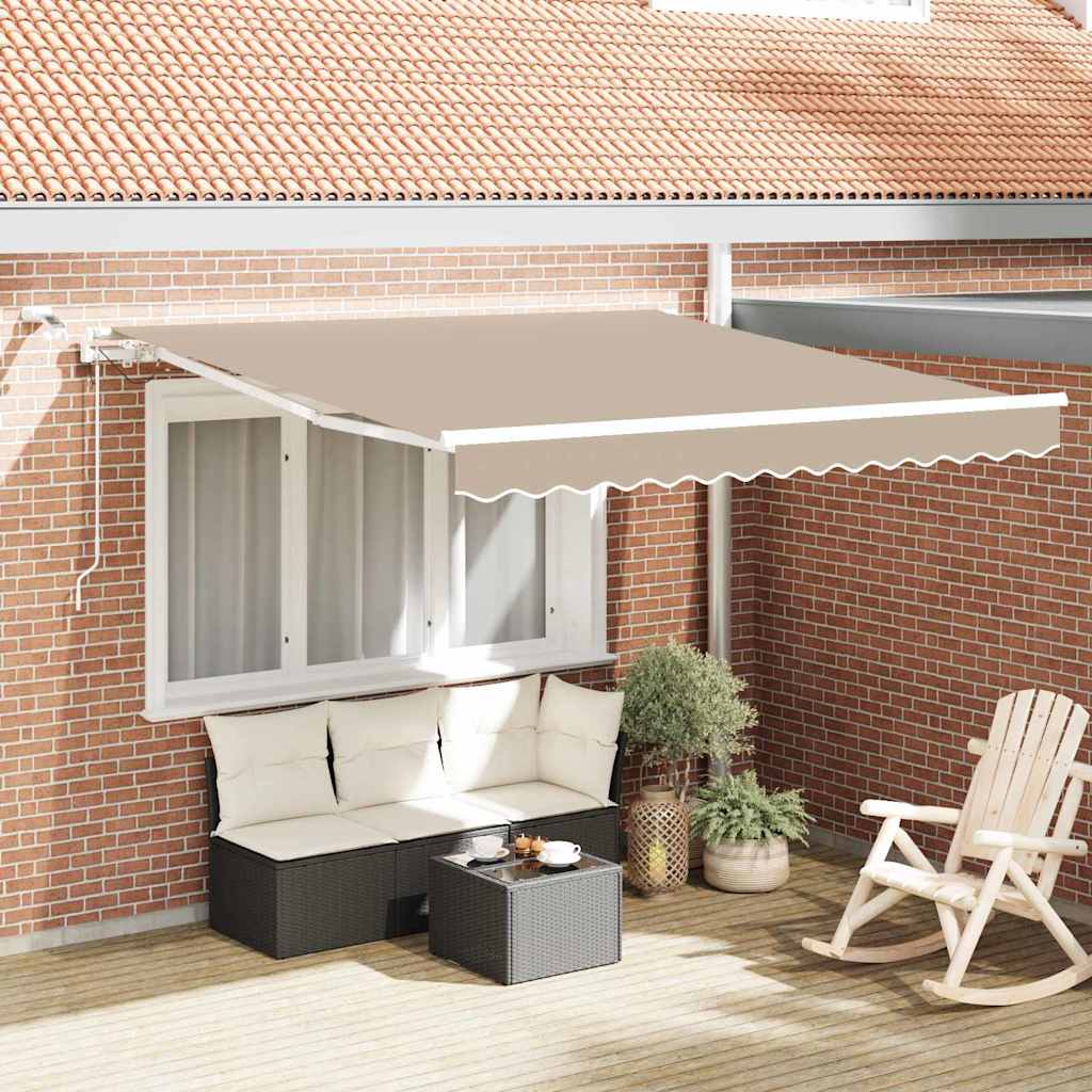 Toldo Retráctil Beige 350 X 250 Cm Poliéster_1