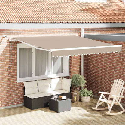 Toldo Retráctil Beige 350 X 250 Cm Poliéster_1