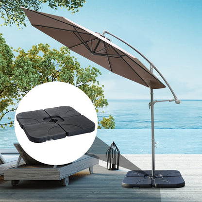 Outsunny Base Soporte De Sombrilla Pie Para Parasol Negro_1