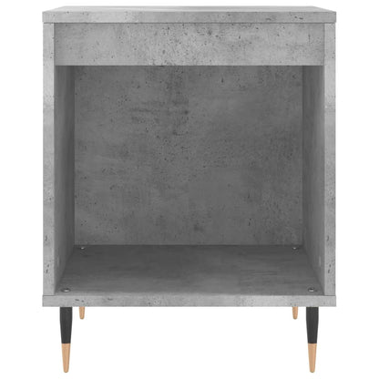 Mesita De Noche Madera De Ingeniería Gris Hormigón 40x35x50 Cm_2